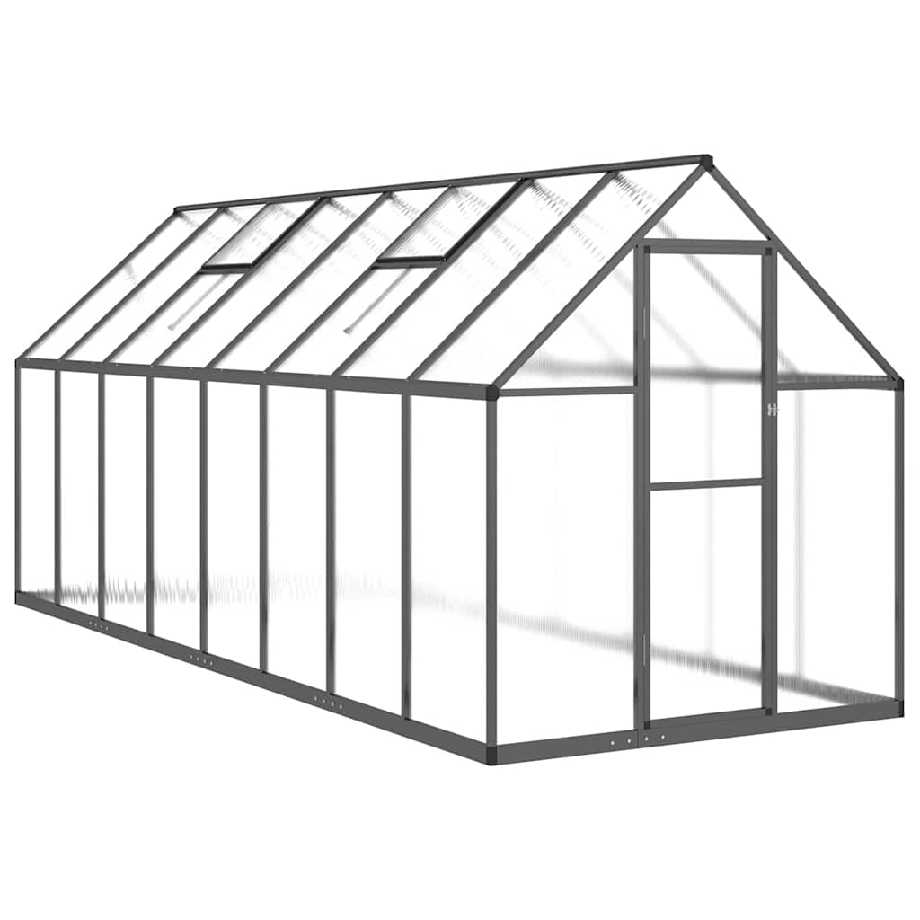 8721102382130_a_en_hd_1 vidaXL Greenhouse with Base Frame Anthracite 445x169x195 cm Aluminium - Image 2