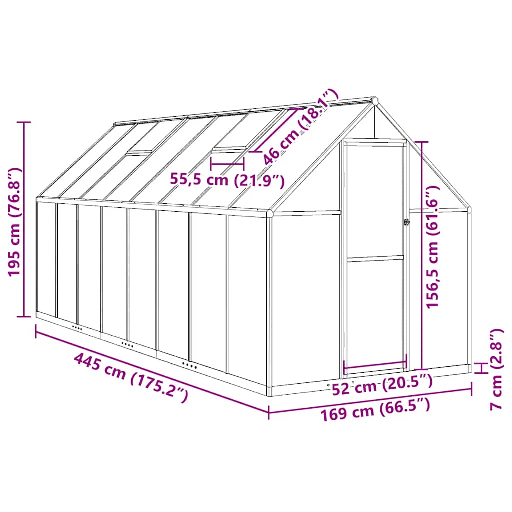 8721102382130_g_en_hd_8 vidaXL Greenhouse with Base Frame Anthracite 445x169x195 cm Aluminium - Image 10