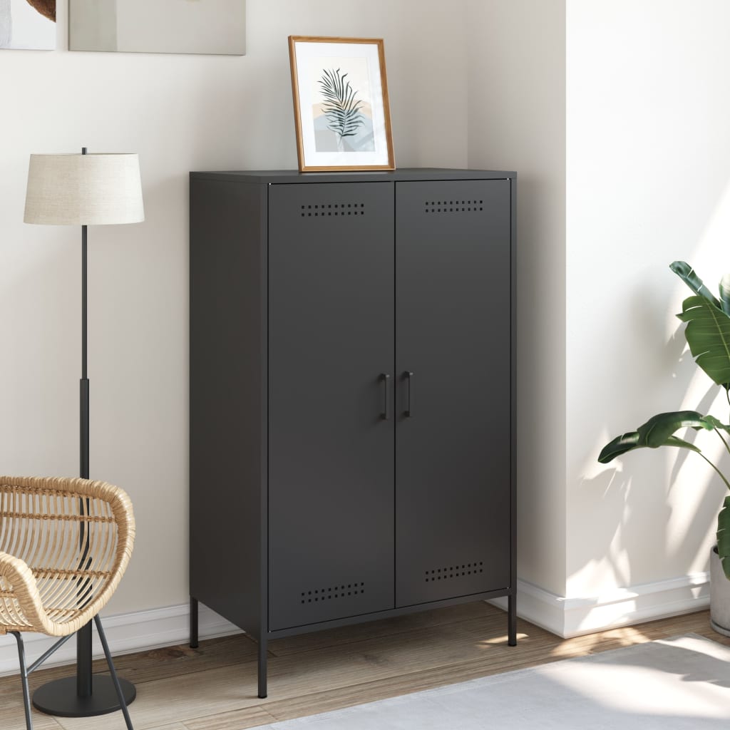 8721102389269_g_en_hd_1 vidaXL Highboard Black 68x39x113 cm Steel - Image 4