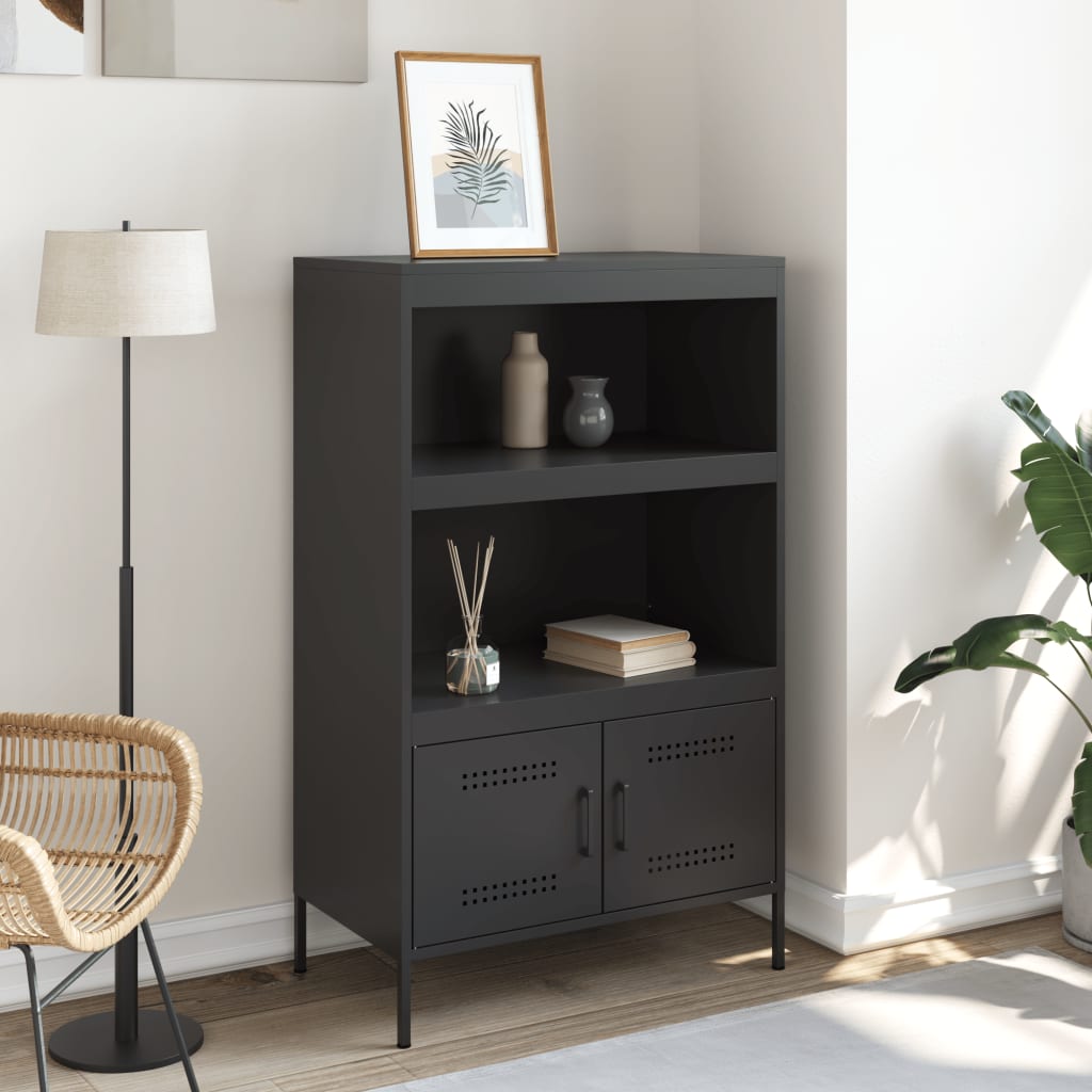 8721102389320_g_en_hd_1 vidaXL Highboard Black 68x39x113 cm Steel - Image 4