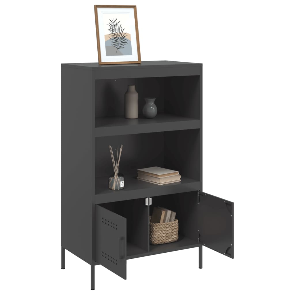 8721102389320_g_en_hd_3 vidaXL Highboard Black 68x39x113 cm Steel - Image 6
