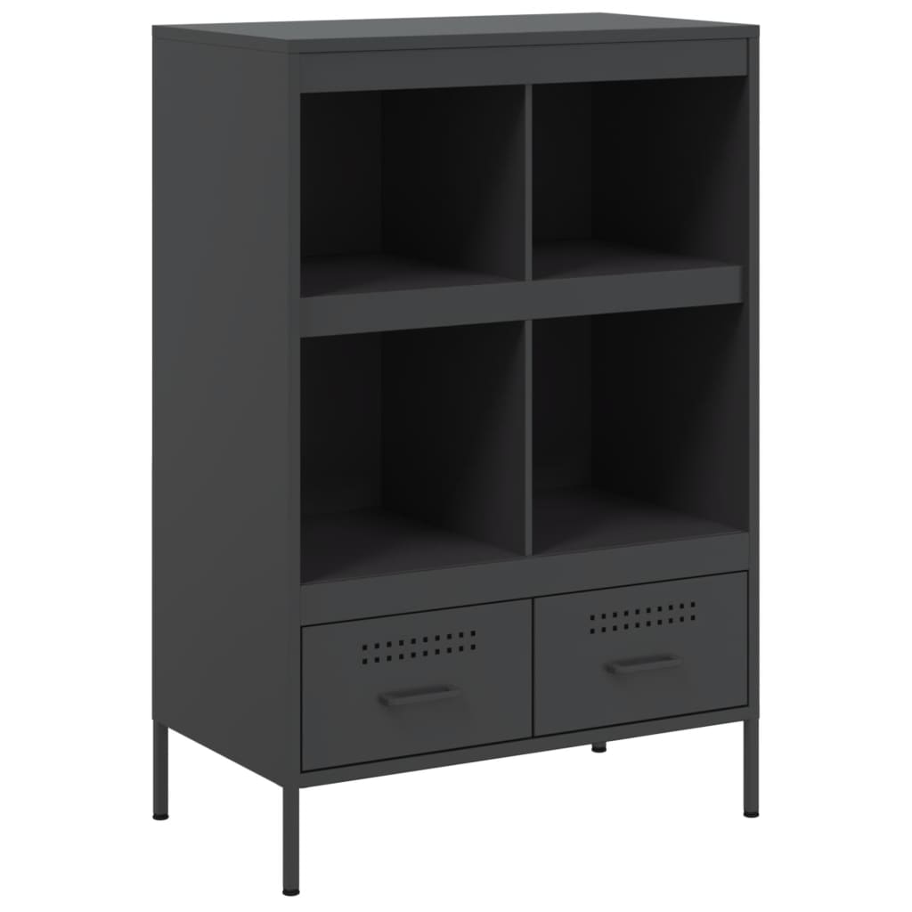 8721102390647_a_en_hd_1 vidaXL Highboard Black 68x39x101.5 cm Steel - Image 2