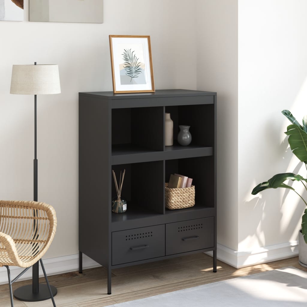 8721102390647_g_en_hd_1 vidaXL Highboard Black 68x39x101.5 cm Steel - Image 4