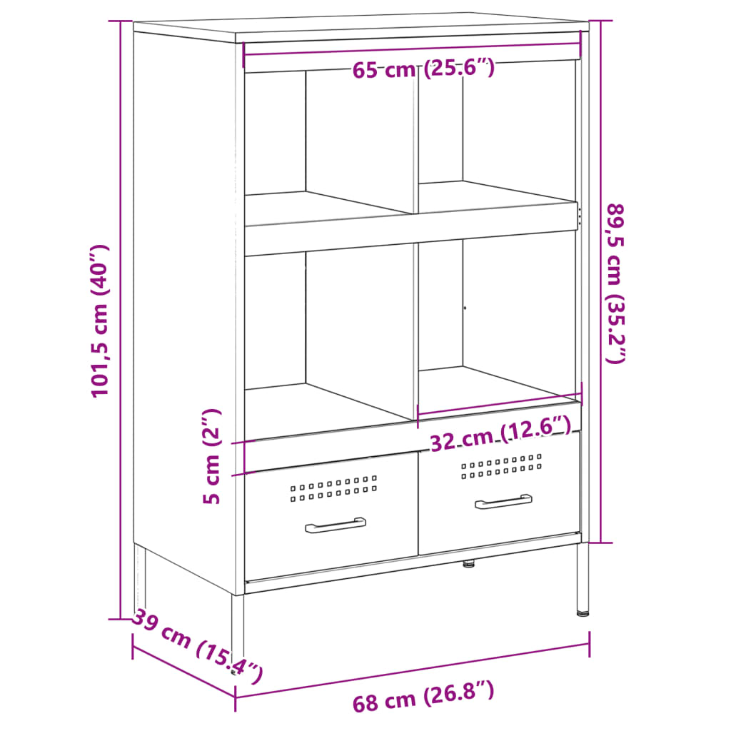 8721102390647_g_en_hd_11 vidaXL Highboard Black 68x39x101.5 cm Steel - Image 14