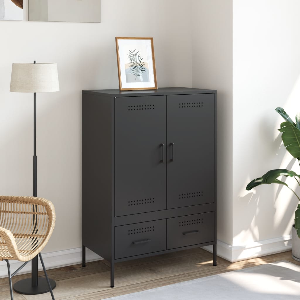 8721102390708_g_en_hd_1 vidaXL Highboard Black 68x39x101.5 cm Steel - Image 4
