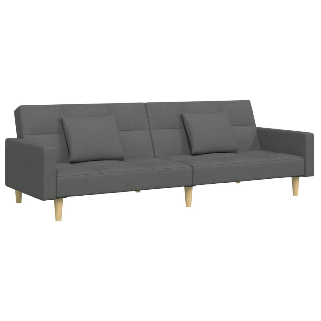 8721102391422_g_en_hd_2 vidaXL 2-Seater Sofa Bed with Footstool Dark Grey Fabric - Image 4