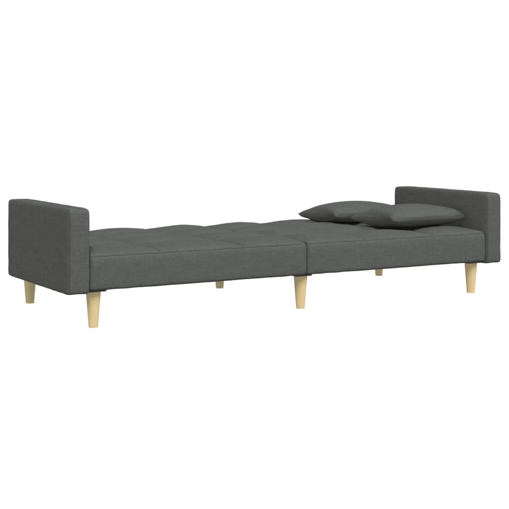 8721102391422_g_en_hd_3 vidaXL 2-Seater Sofa Bed with Footstool Dark Grey Fabric - Image 5