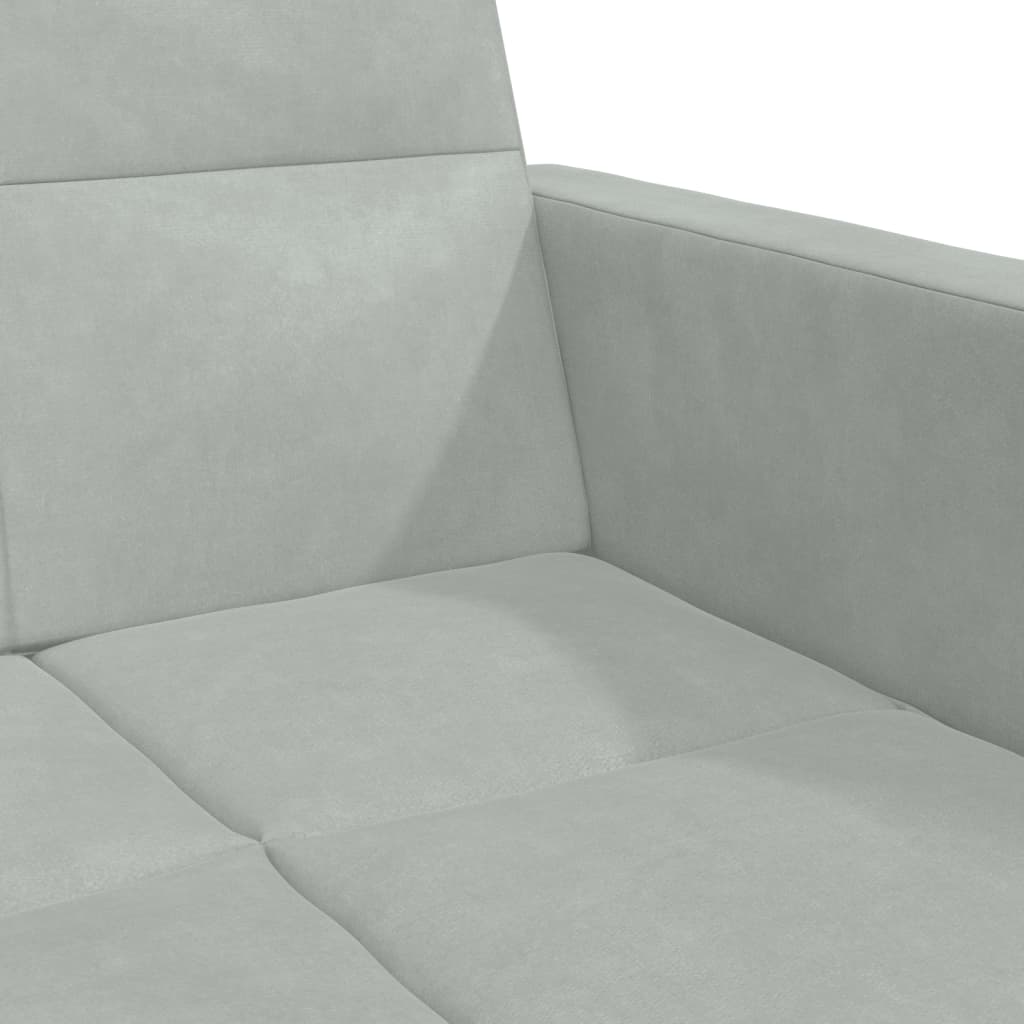 8721102391514_g_en_hd_7 vidaXL 2-Seater Sofa Bed with Footstool Light Grey Velvet - Image 9