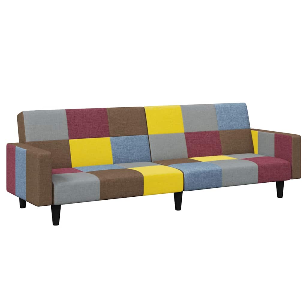 8721102391576_g_en_hd_2 vidaXL 2-Seater Sofa Bed with Footstool Patchwork Fabric - Image 4