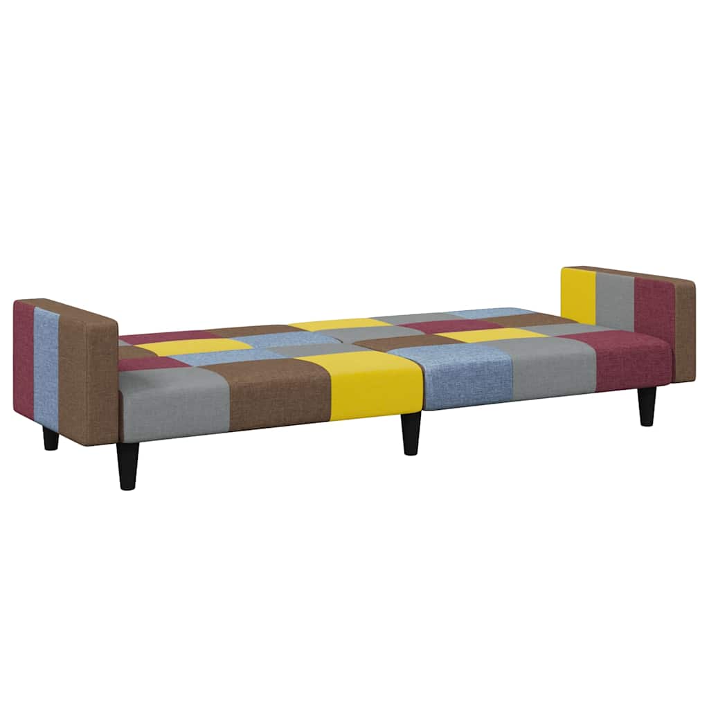 8721102391576_g_en_hd_3 vidaXL 2-Seater Sofa Bed with Footstool Patchwork Fabric - Image 5