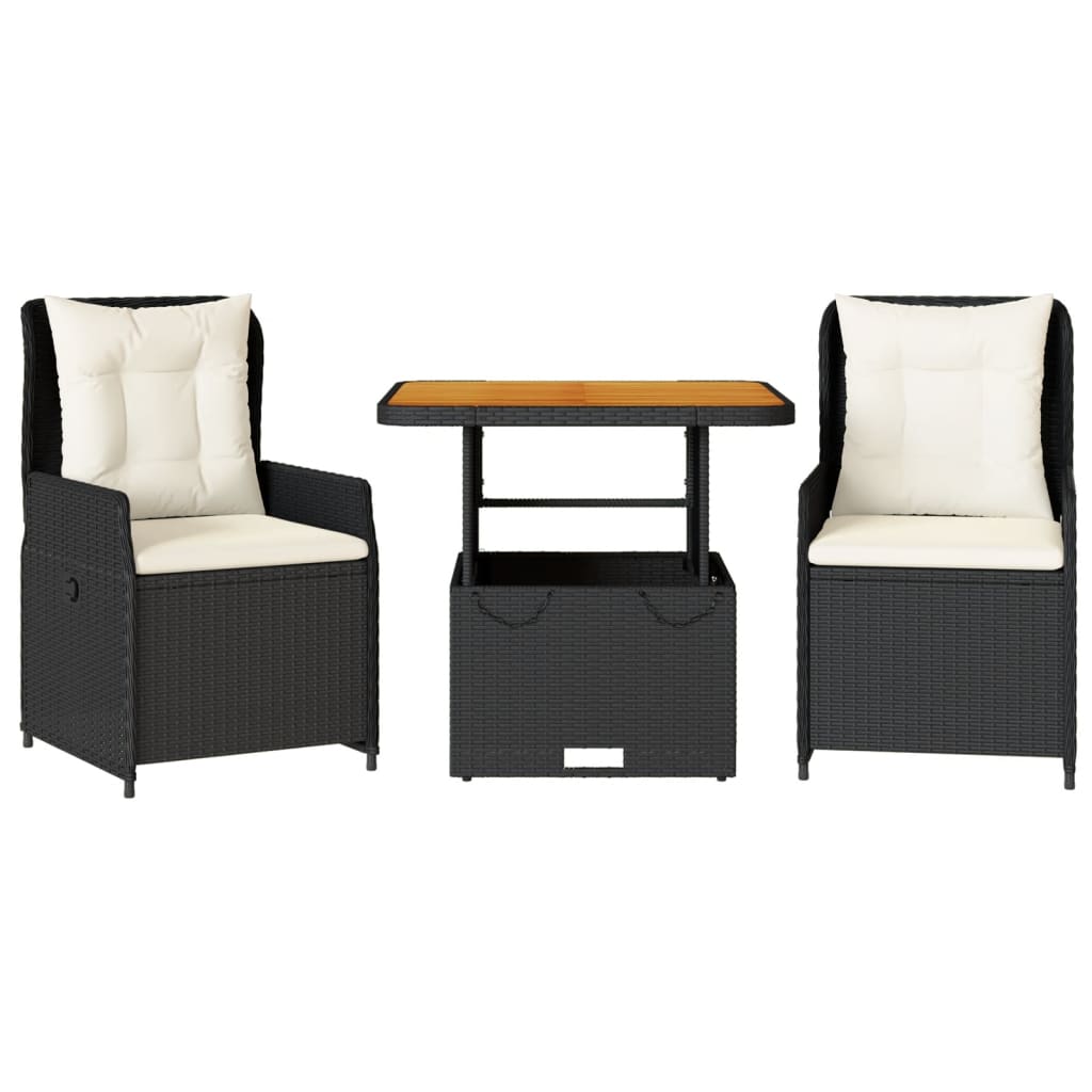 8721102391910_a_en_hd_1 vidaXL 3 Piece Bistro Set with Cushions Black Poly Rattan - Image 2