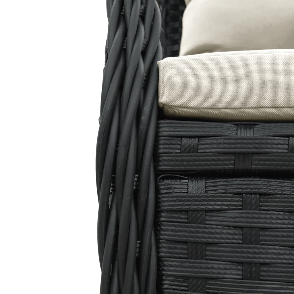 8721102391910_g_en_hd_5 vidaXL 3 Piece Bistro Set with Cushions Black Poly Rattan - Image 7