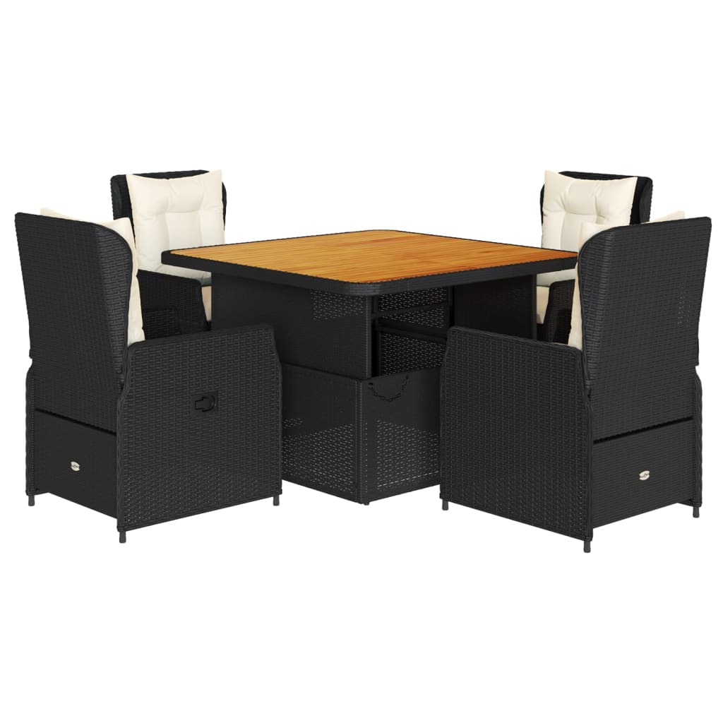 8721102391934_a_en_hd_1 vidaXL 5 Piece Garden Dining Set with Cushions Black Poly Rattan - Image 2