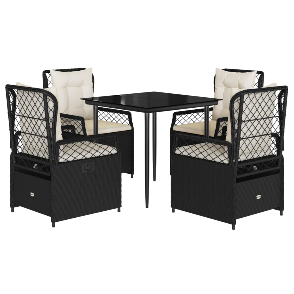 8721102393846_a_en_hd_1 vidaXL 5 Piece Garden Dining Set with Cushions Black Poly Rattan - Image 2