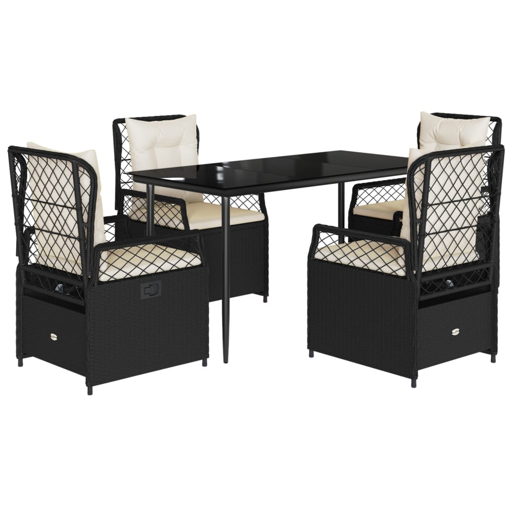 8721102393853_a_en_hd_1 vidaXL 5 Piece Garden Dining Set with Cushions Black Poly Rattan - Image 2
