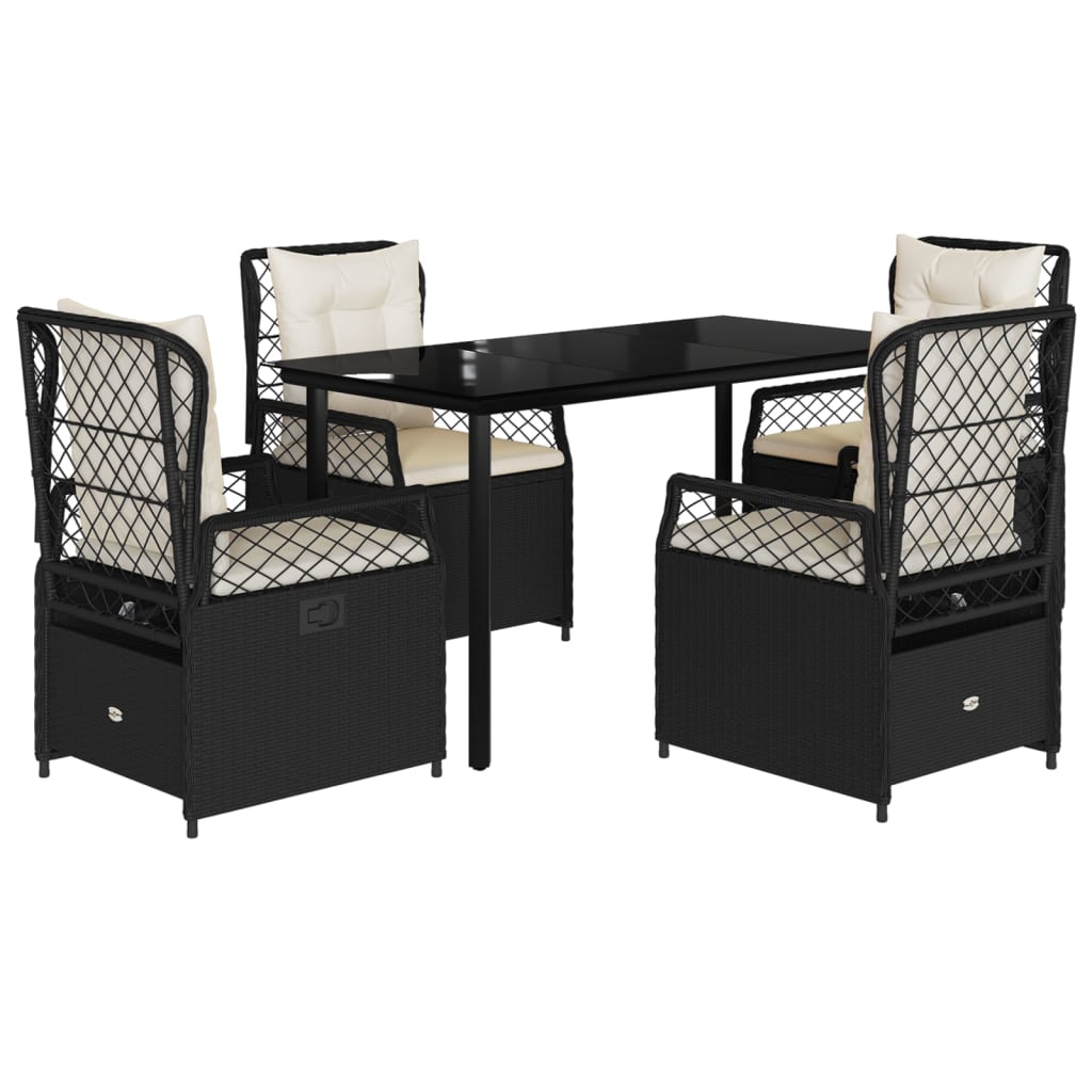 8721102393921_a_en_hd_1 vidaXL 5 Piece Garden Dining Set with Cushions Black Poly Rattan - Image 2