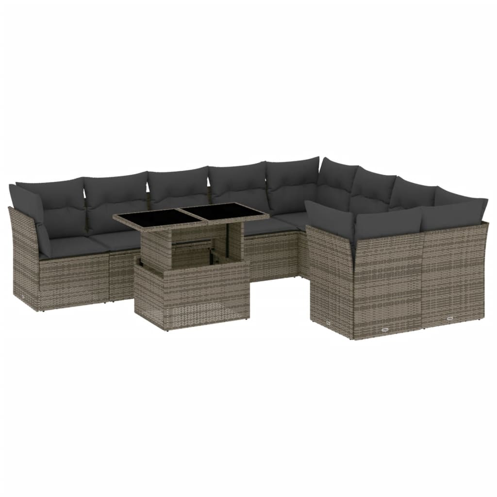 8721102399732_a_en_hd_1 vidaXL 10 Piece Garden Sofa Set with Cushions Grey Poly Rattan - Image 2