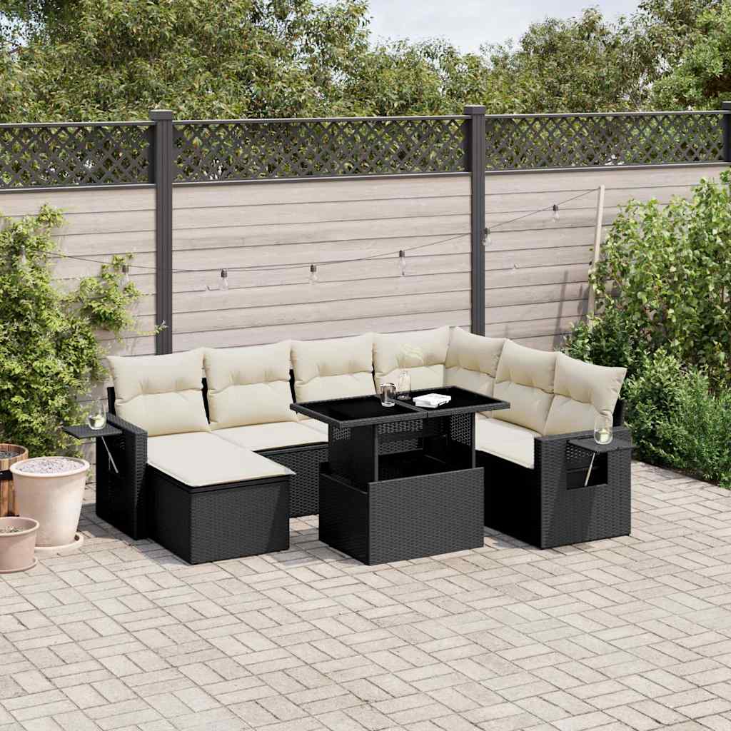 8721102412295_m_en_hd_1 vidaXL 9 Piece Garden Sofa Set with Cushions Black Poly Rattan - Image 1