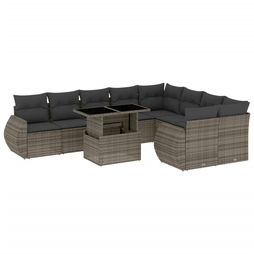 8721102418938_a_en_hd_1 vidaXL 10 Piece Garden Sofa Set with Cushions Grey Poly Rattan - Image 2