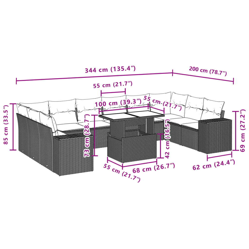8721102425431_g_en_hd_7 vidaXL 11 Piece Garden Sofa Set with Cushions Grey Poly Rattan - Image 9