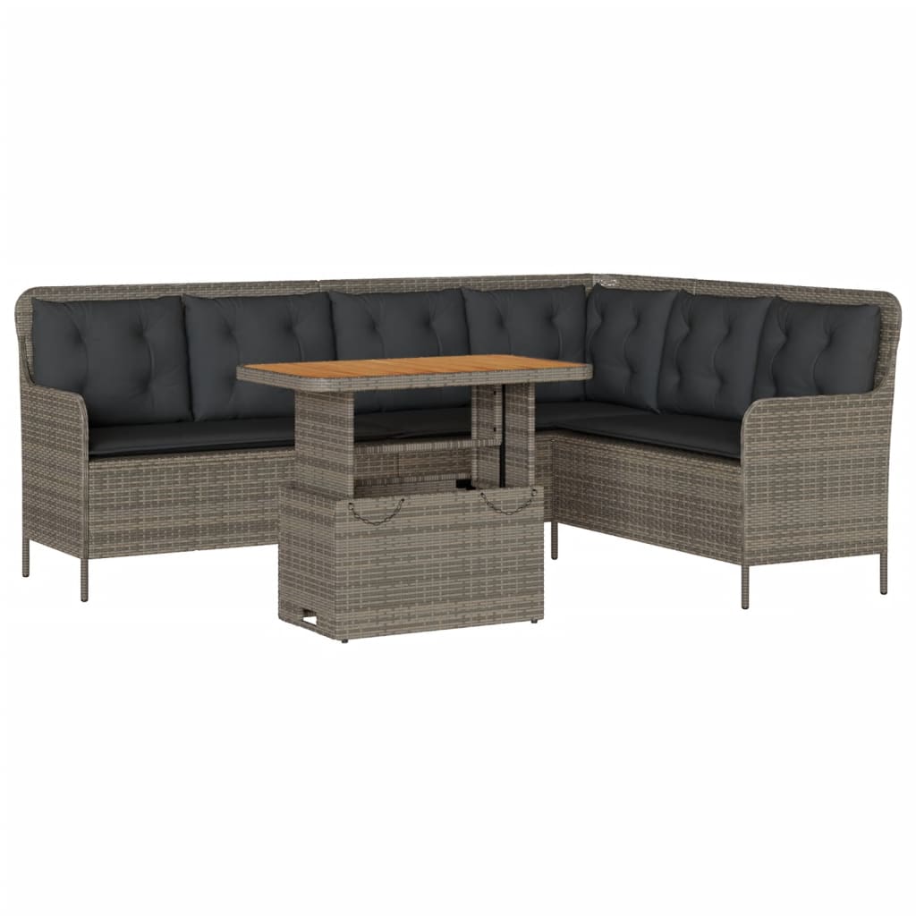 8721102427657_a_en_hd_1 vidaXL 2 Piece Garden Sofa Set with Cushions Grey Poly Rattan - Image 2