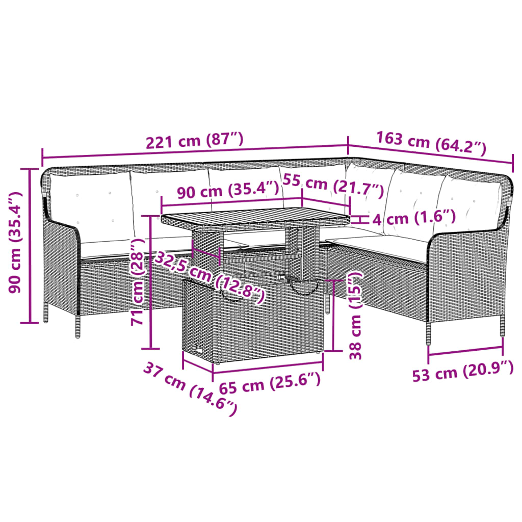 8721102427657_g_en_hd_6 vidaXL 2 Piece Garden Sofa Set with Cushions Grey Poly Rattan - Image 8