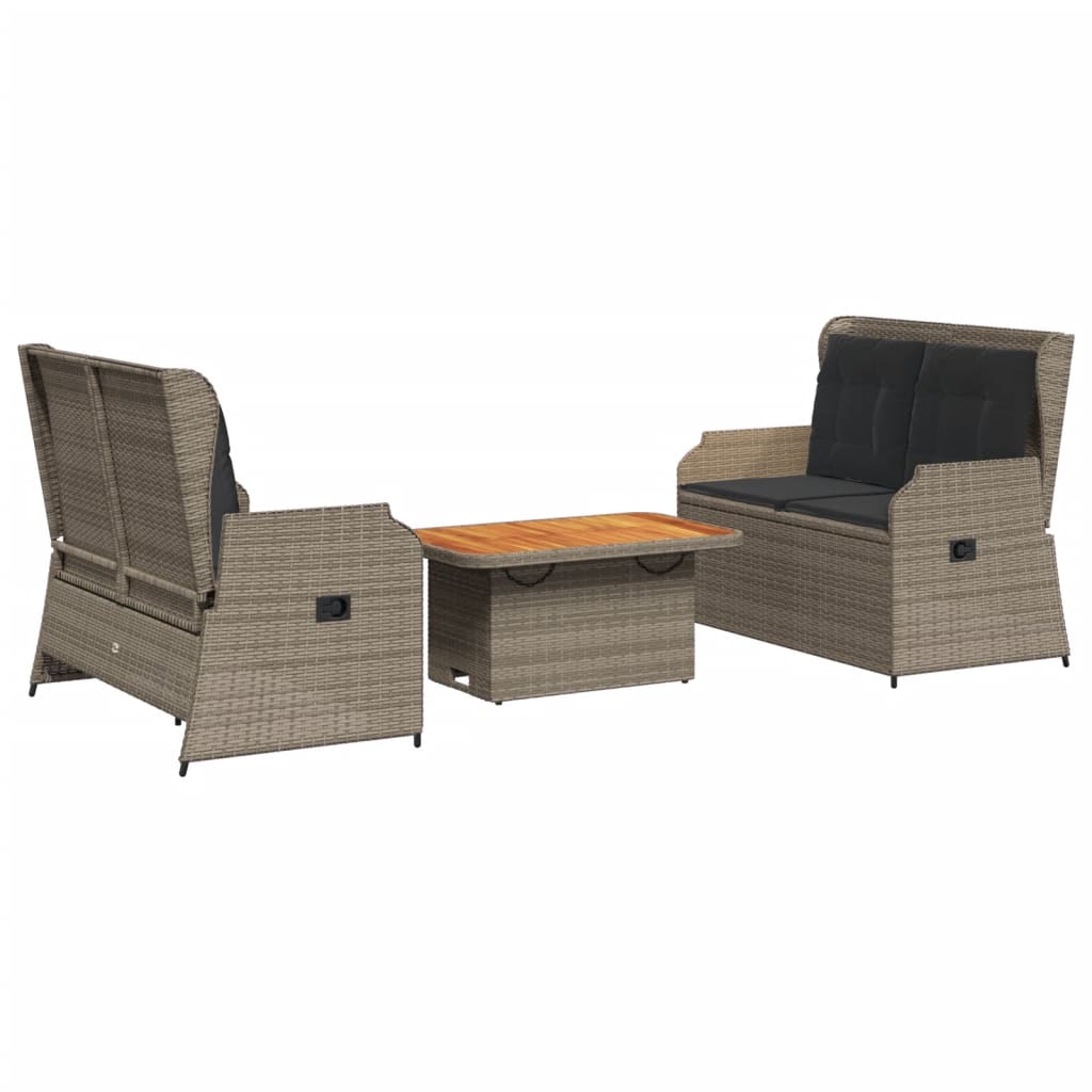8721102434259_a_en_hd_1 vidaXL 3 Piece Garden Lounge Set with Cushions Grey Poly Rattan - Image 2