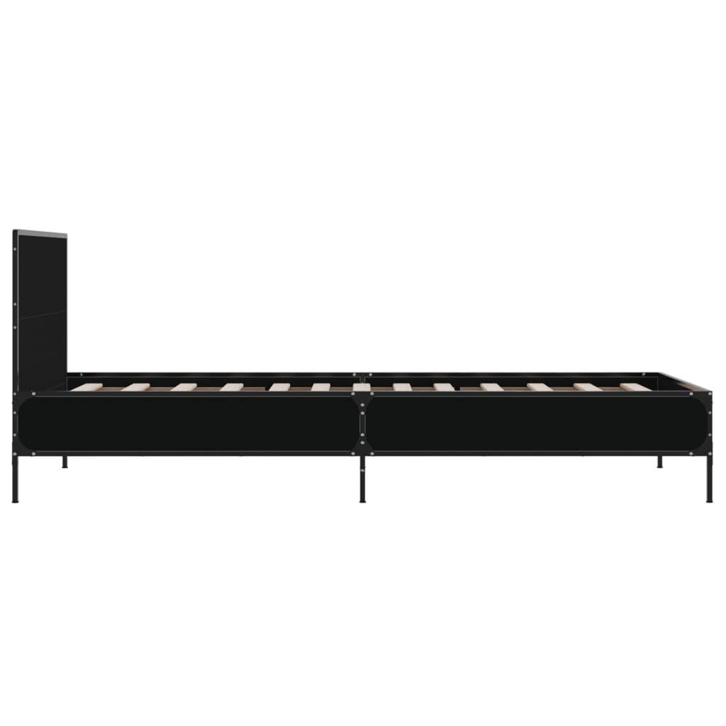 8721102445408_g_en_hd_3 vidaXL Bed Frame without Mattress Black 90x190 cm - Image 5