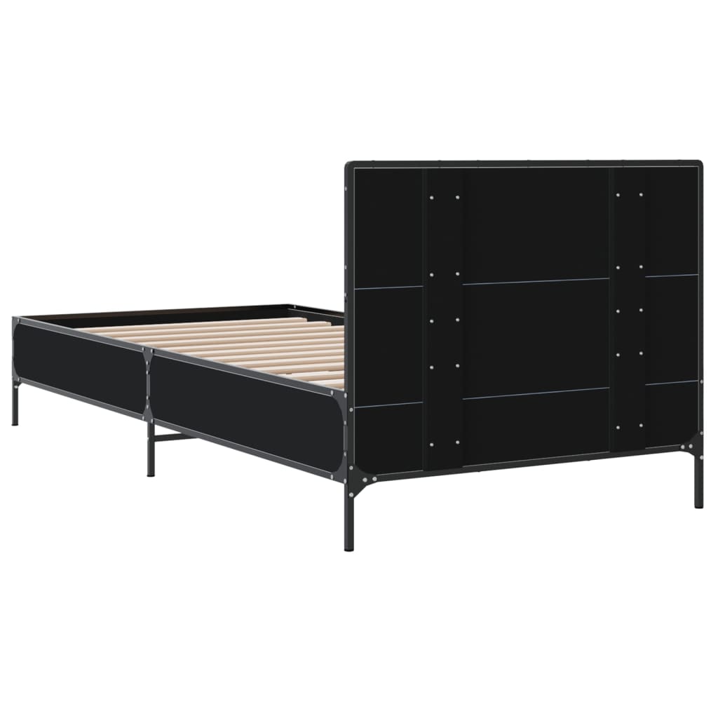 8721102445408_g_en_hd_4 vidaXL Bed Frame without Mattress Black 90x190 cm - Image 6