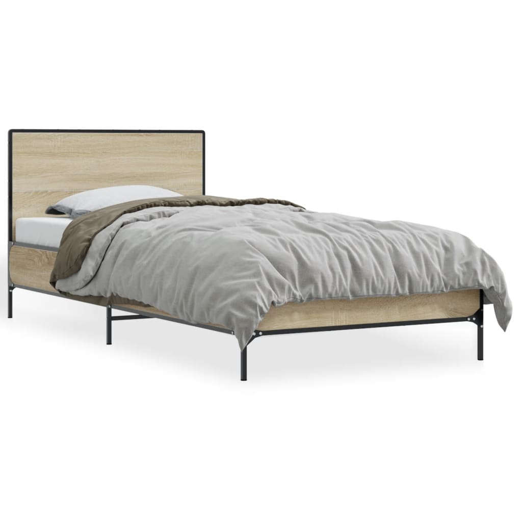 8721102445415_a_en_hd_1 vidaXL Bed Frame without Mattress Sonoma Oak 90x190 cm - Image 2