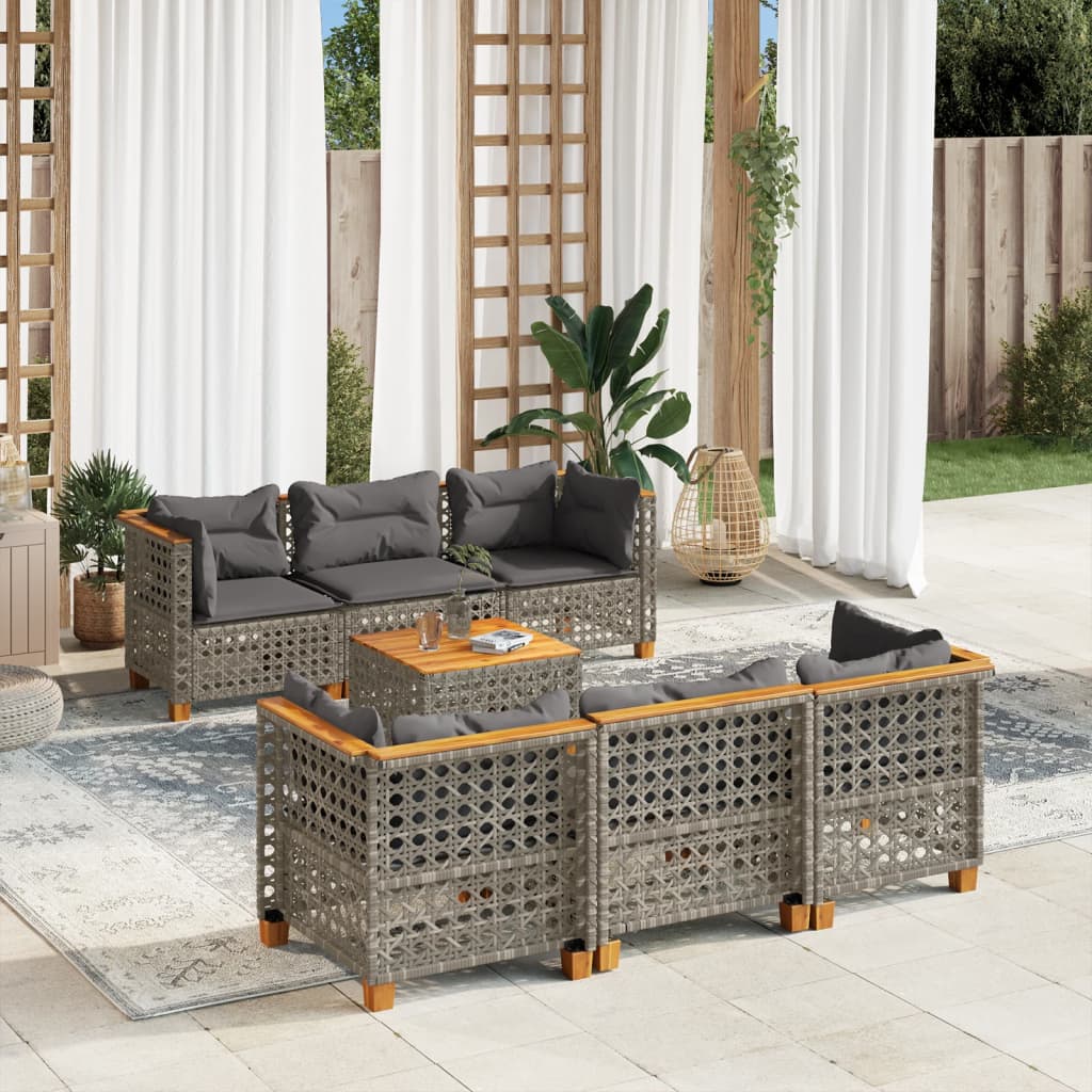 8721102449482_m_en_hd_1 vidaXL 7 Piece Garden Sofa Set with Cushions Grey Poly Rattan - Image 1