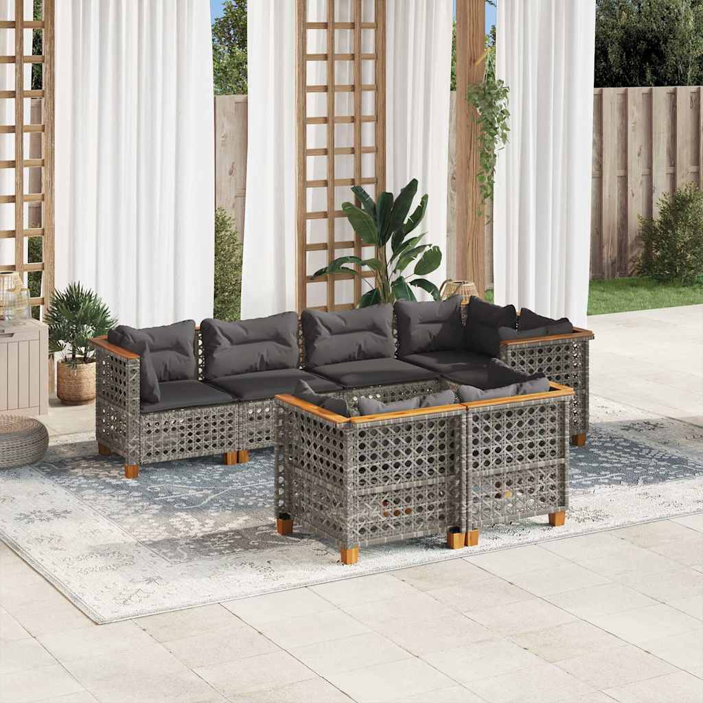 8721102450921_m_en_hd_1 vidaXL 7 Piece Garden Sofa Set with Cushions Grey Poly Rattan - Image 1