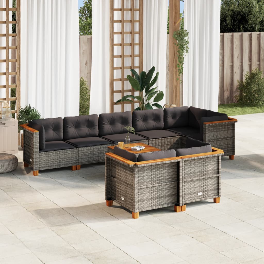 8721102451010_m_en_hd_1 vidaXL 9 Piece Garden Sofa Set with Cushions Grey Poly Rattan - Image 1