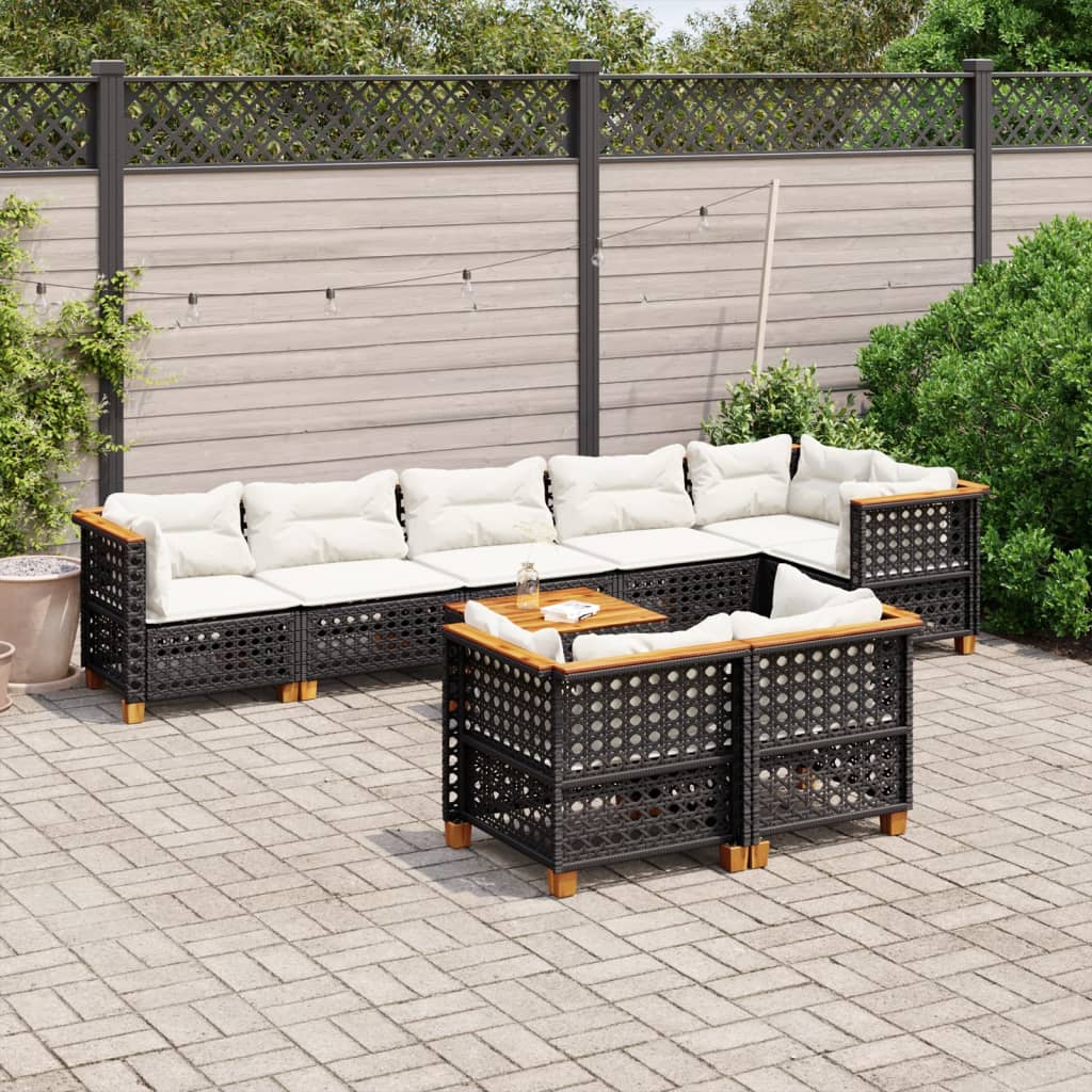 8721102451034_m_en_hd_1 vidaXL 9 Piece Garden Sofa Set with Cushions Black Poly Rattan - Image 1