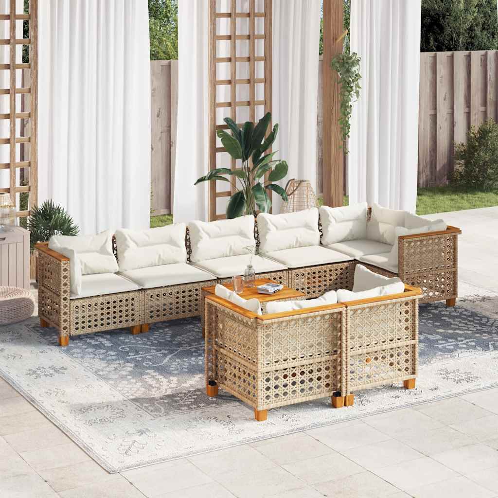 8721102451058_m_en_hd_1 vidaXL 9 Piece Garden Sofa Set with Cushions Beige Poly Rattan - Image 1