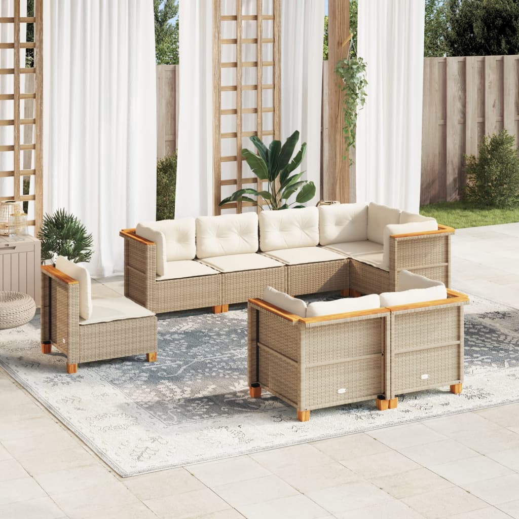 8721102451089_m_en_hd_1 vidaXL 8 Piece Garden Sofa Set with Cushions Beige Poly Rattan - Image 1