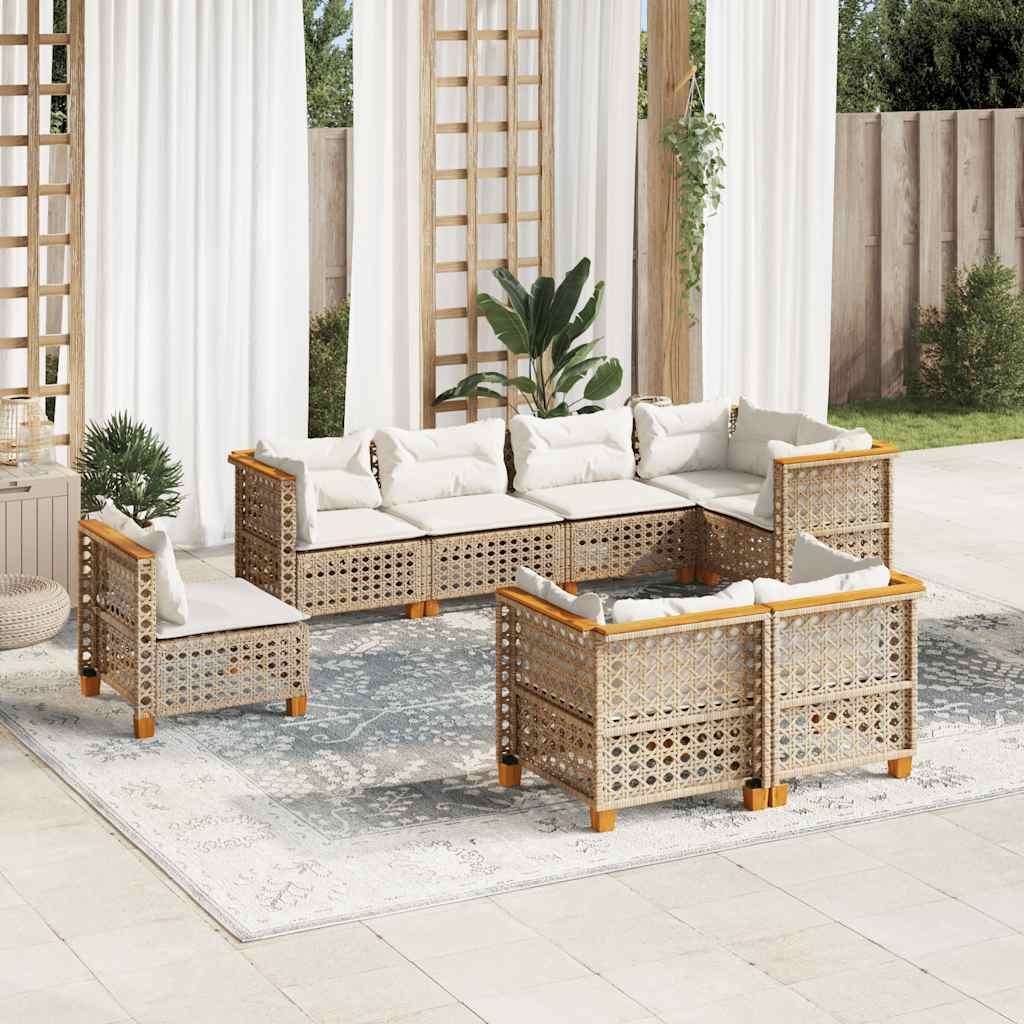 8721102451119_m_en_hd_1 vidaXL 8 Piece Garden Sofa Set with Cushions Beige Poly Rattan - Image 1