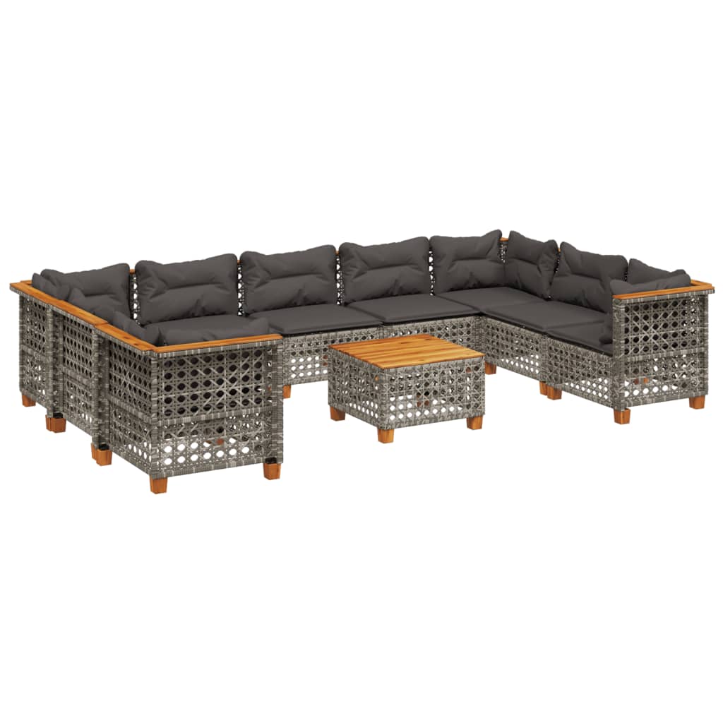 8721102451942_a_en_hd_1 vidaXL 10 Piece Garden Sofa Set with Cushions Grey Poly Rattan - Image 2
