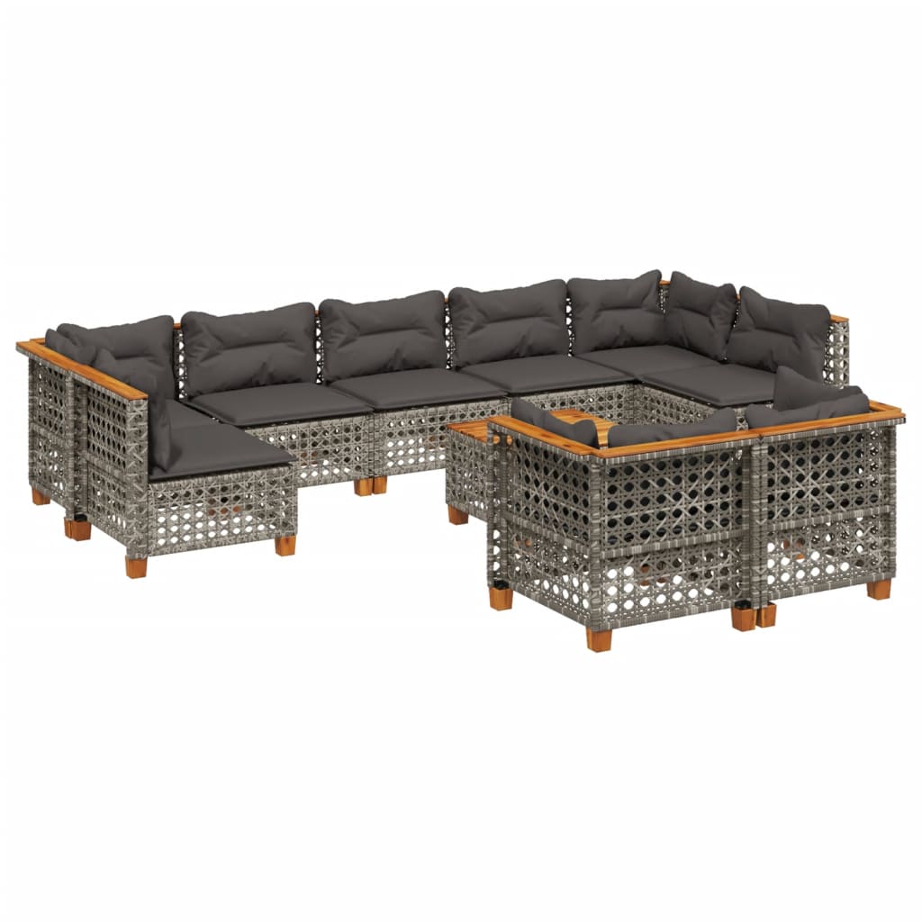 8721102452062_a_en_hd_1 vidaXL 10 Piece Garden Sofa Set with Cushions Grey Poly Rattan - Image 2