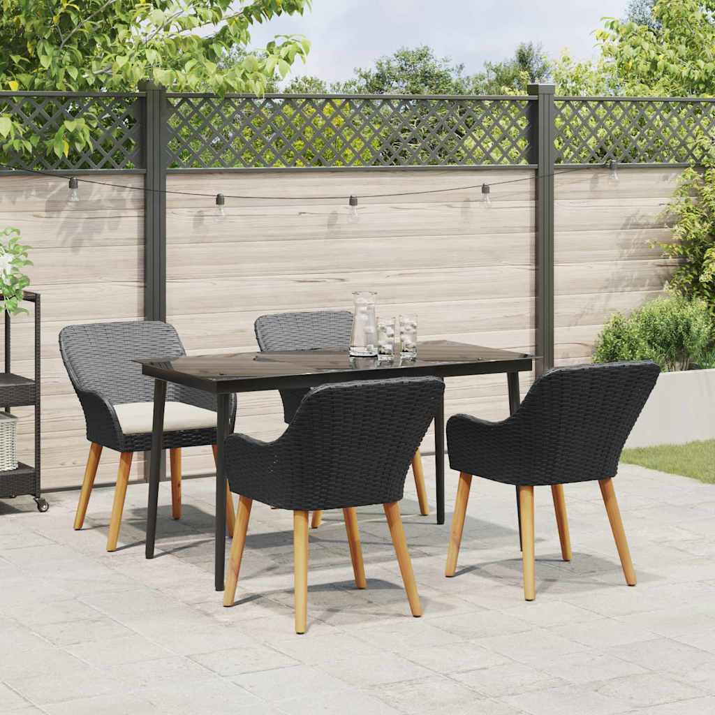 8721102453281_mo-im_en_hd_2 vidaXL Garden Dining Set with Cushion 5 pcs Black Poly Rattan - Image 4