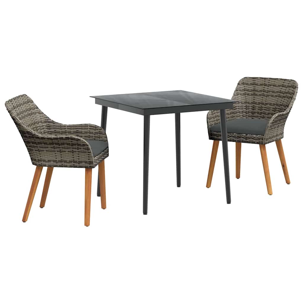 8721102453403_wbg-an-m_en_hd_3 vidaXL Garden Dining Set with Cushion 3 pcs Grey Poly Rattan - Image 2