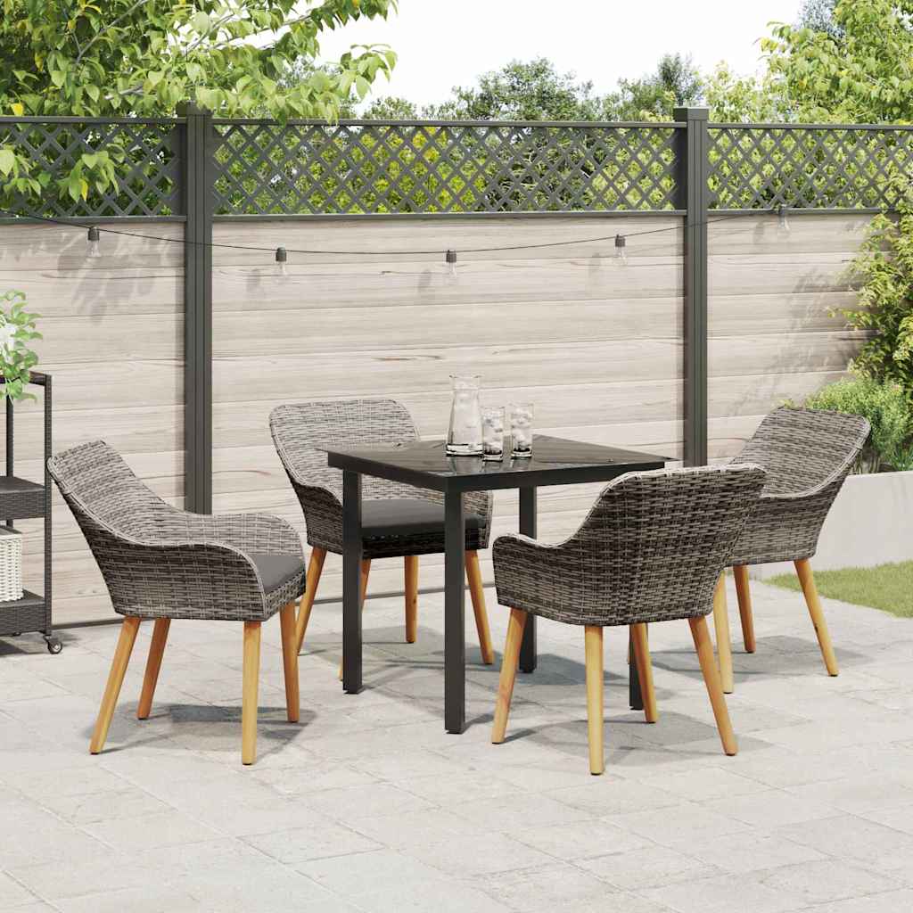 8721102453489_mo-im_en_hd_2 vidaXL Garden Dining Set with Cushion 5 pcs Grey Poly Rattan - Image 4