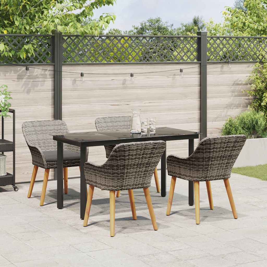 8721102453496_mo-im_en_hd_2 vidaXL Garden Dining Set with Cushion 5 pcs Grey Poly Rattan - Image 4