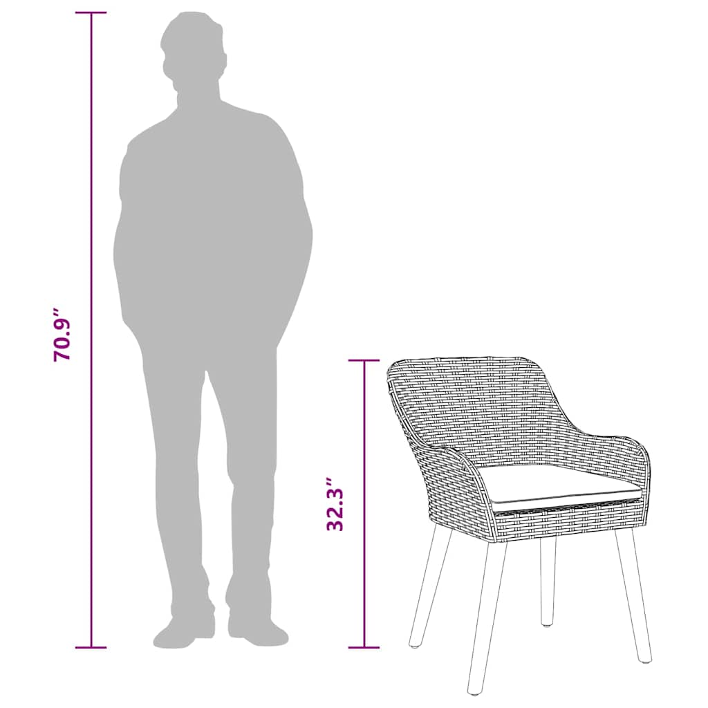 8721102453540_wbg-siz_en_hd_2 vidaXL Garden Dining Set with Cushion 3 pcs Beige Poly Rattan - Image 13