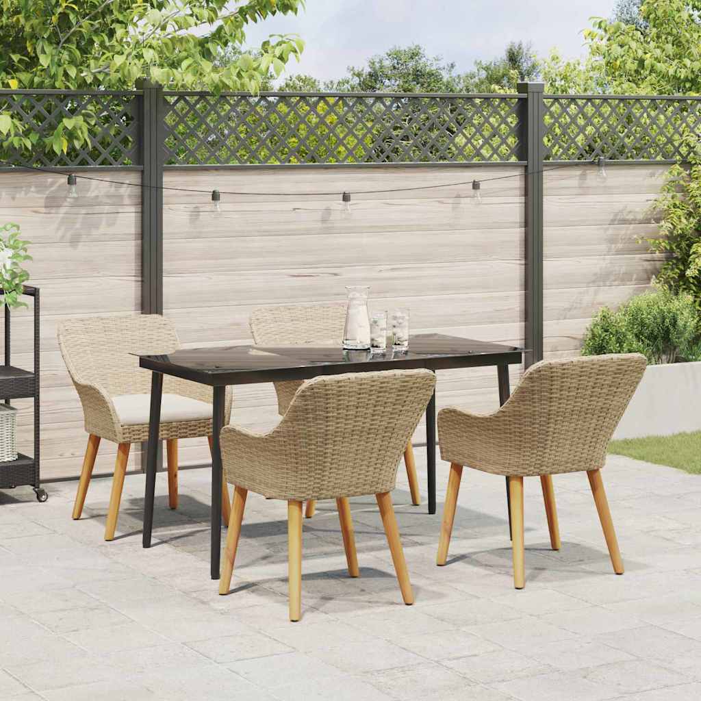 8721102453564_mo-im_en_hd_2 vidaXL Garden Dining Set with Cushion 5 pcs Beige Poly Rattan - Image 4