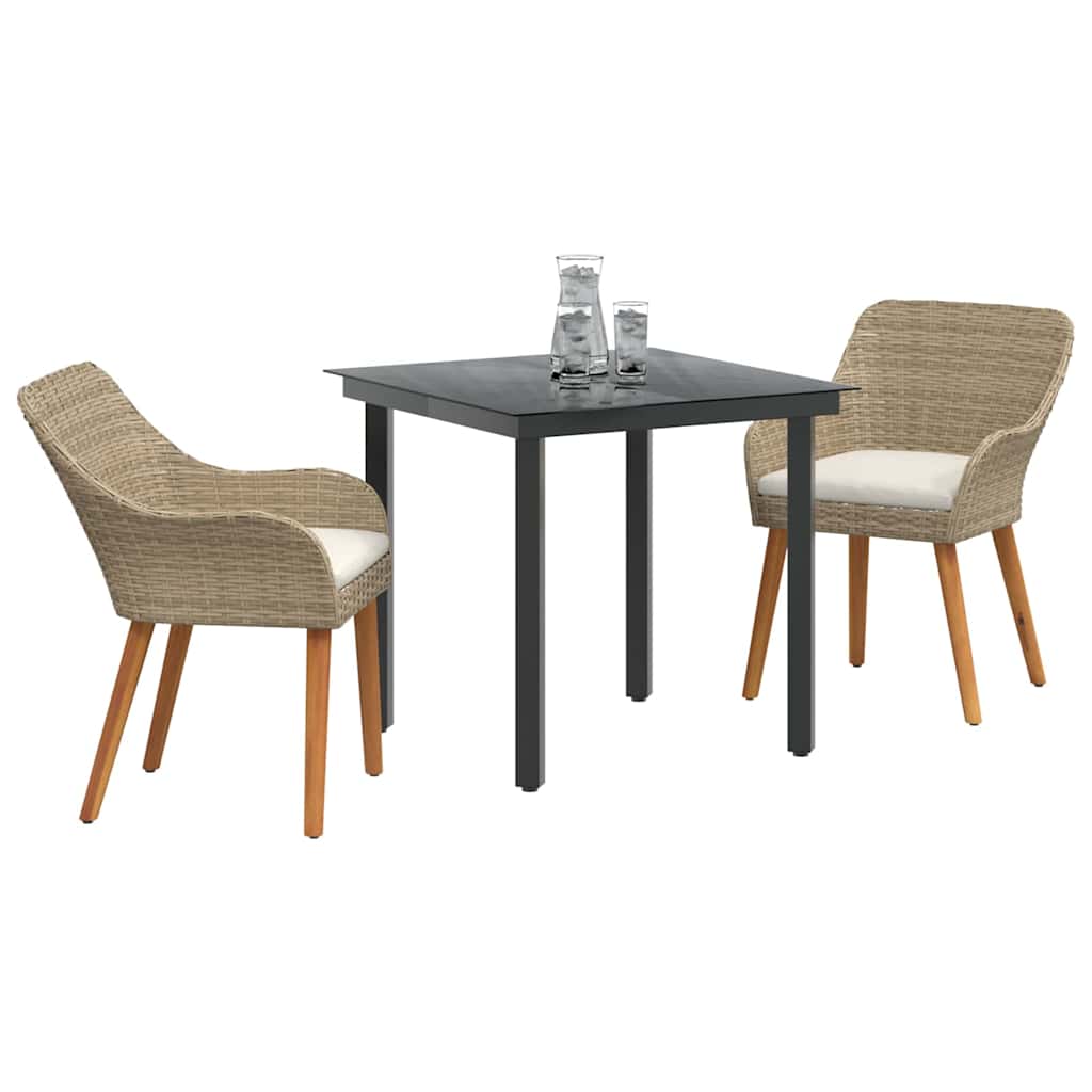 8721102453618_wbg-mo_en_hd_1 vidaXL Garden Dining Set with Cushion 3 pcs Beige Poly Rattan - Image 3