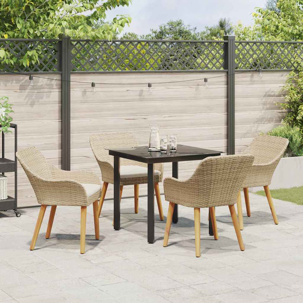 8721102453625_mo-im_en_hd_2 vidaXL Garden Dining Set with Cushion 5 pcs Beige Poly Rattan - Image 4