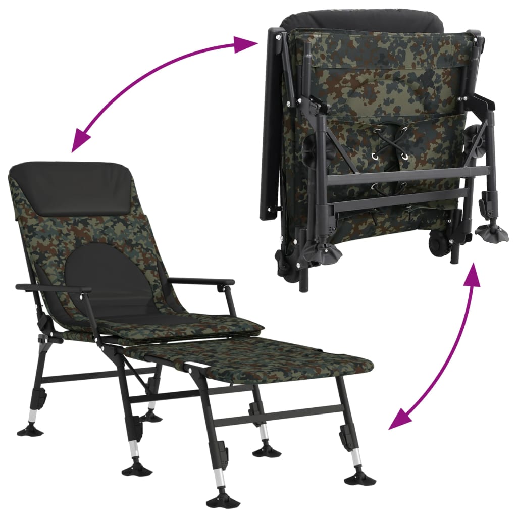8721102454707_g_en_hd_5 vidaXL Fishing Bedchair with Adjustable Mud Legs Foldable Camouflage - Image 7