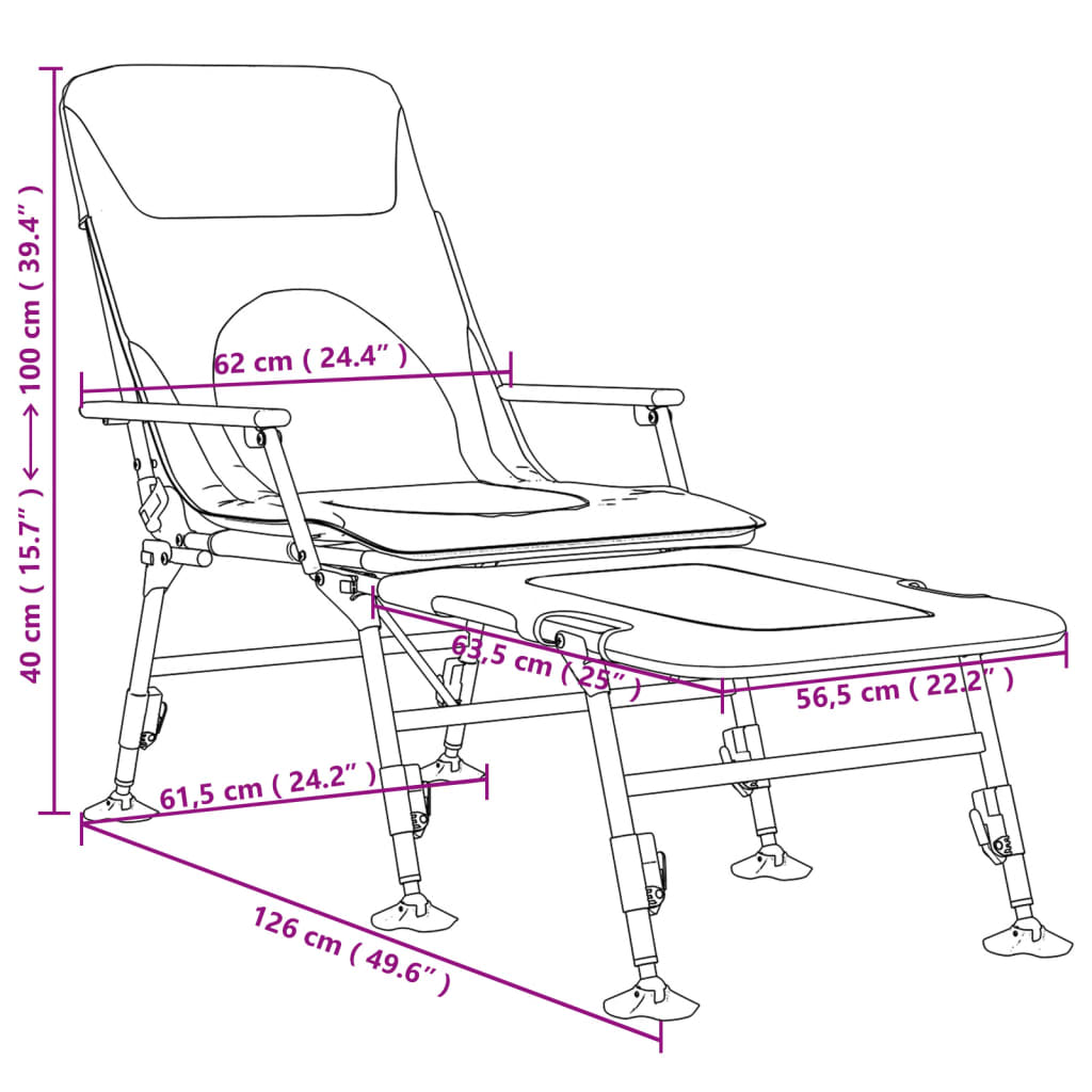 8721102454707_g_en_hd_9 vidaXL Fishing Bedchair with Adjustable Mud Legs Foldable Camouflage - Image 11