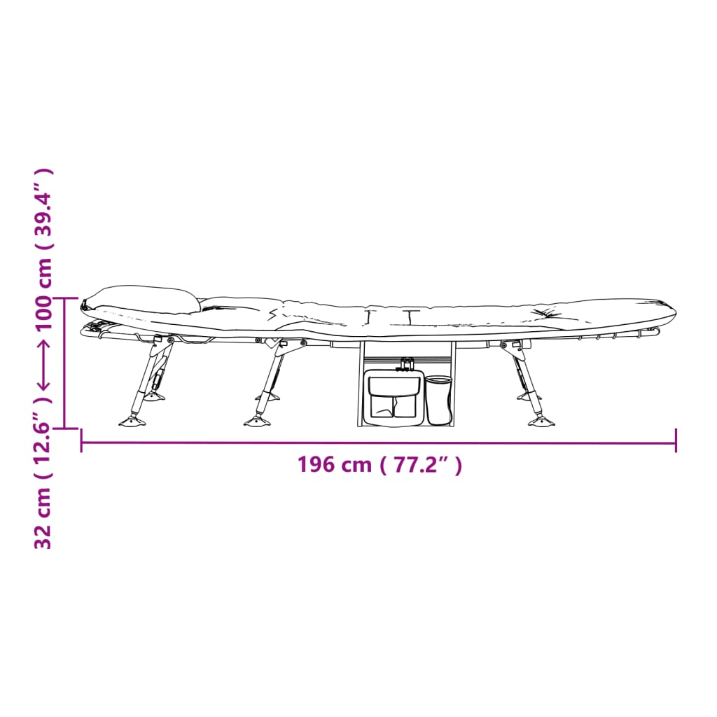 8721102454714_g_en_hd_10 vidaXL Fishing Bed with Adjustable Mud Legs Foldable Green - Image 12